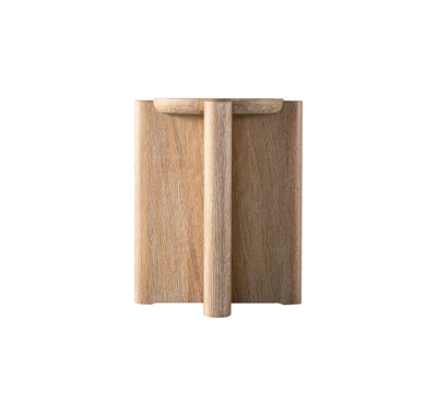 Pebble Side Table with a Wooden Top S
